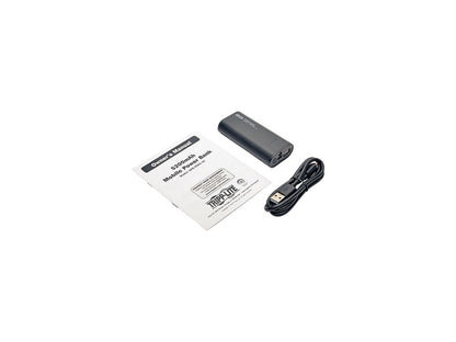Tripp Lite Black 5200 mAh Portable Mobile Power Bank USB Battery Charger with LED Flashlight UPB-05K2-1U