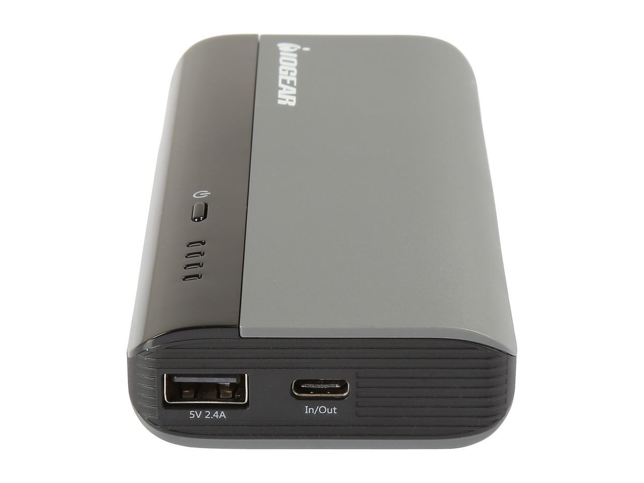 IOGEAR GearPower 10,000 mAh USB-C Portable Charger / Power Bank with Ultra Fast Smart Charging - GMPC10K