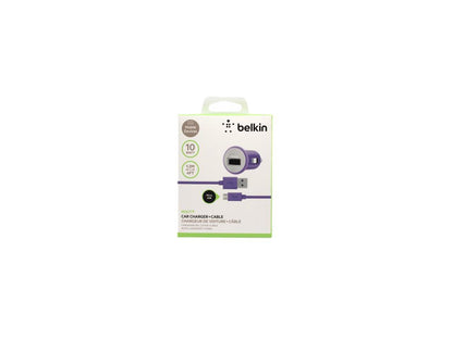 BELKIN F8M700bt04-PUR Purple MixIt 2.1A Car Charger + MixIt 4ft Micro-USB Cable