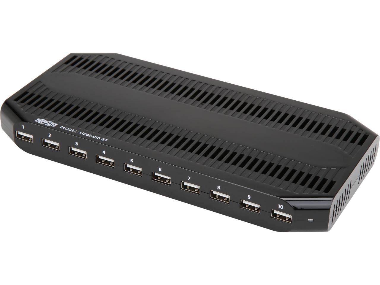 Tripp Lite 10-Port USB Charging Station with Adjustable Storage - 12V 8A / 96W USB Charger Output (U280-010-ST)