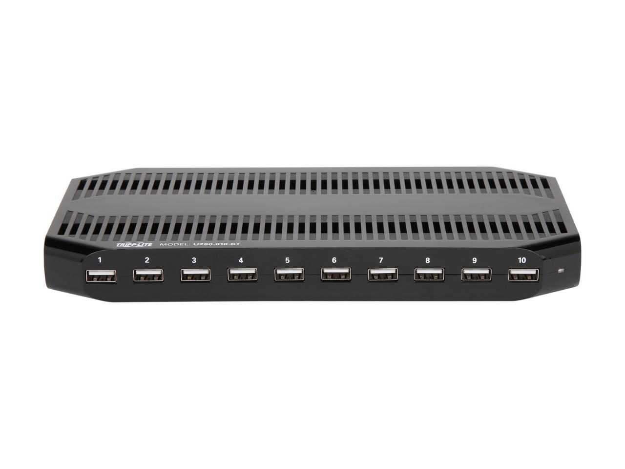 Tripp Lite 10-Port USB Charging Station with Adjustable Storage - 12V 8A / 96W USB Charger Output (U280-010-ST)