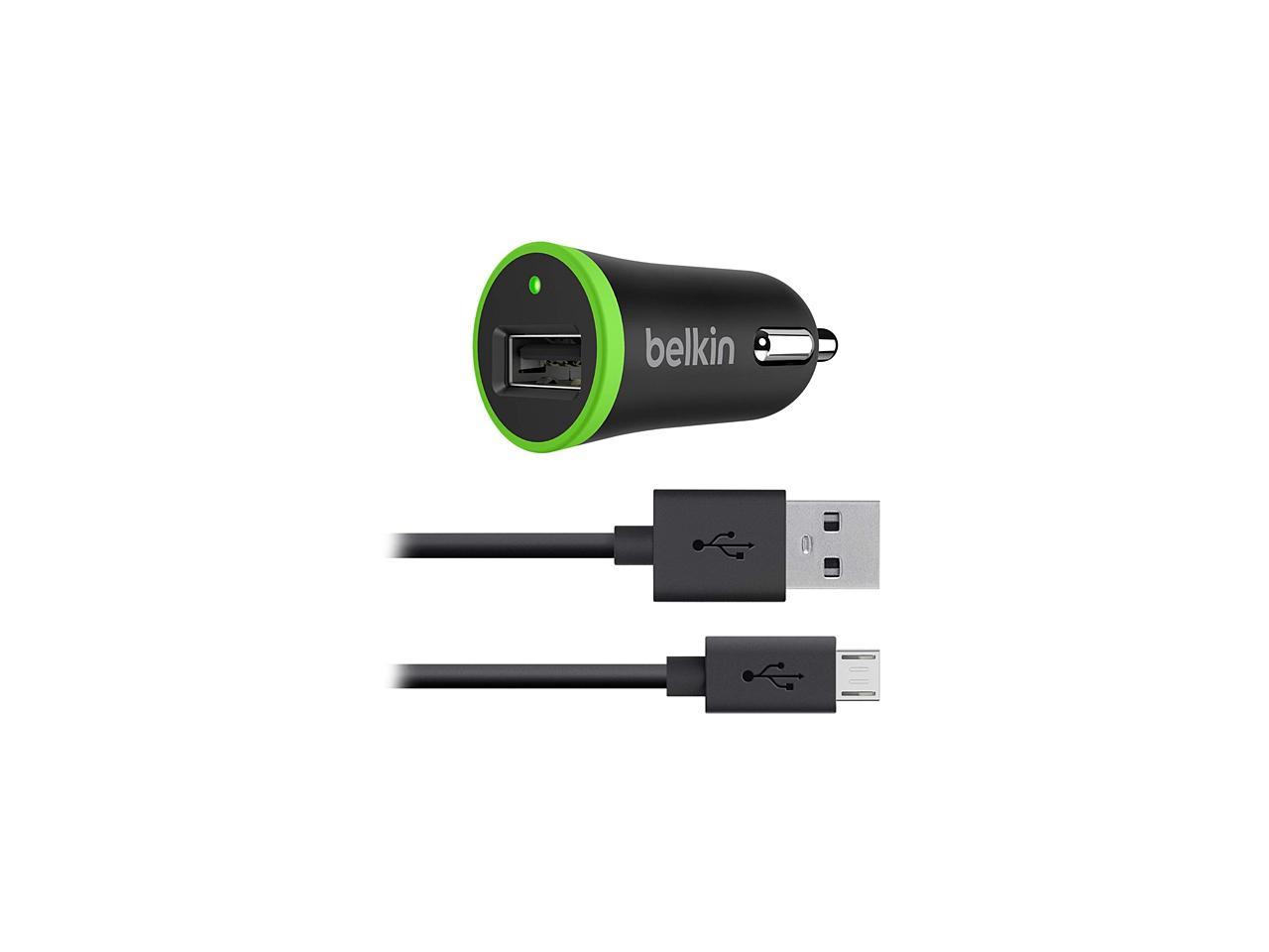 BELKIN F8M668bt04-BLK Black DC Outlet Car Charger Sync Cable
