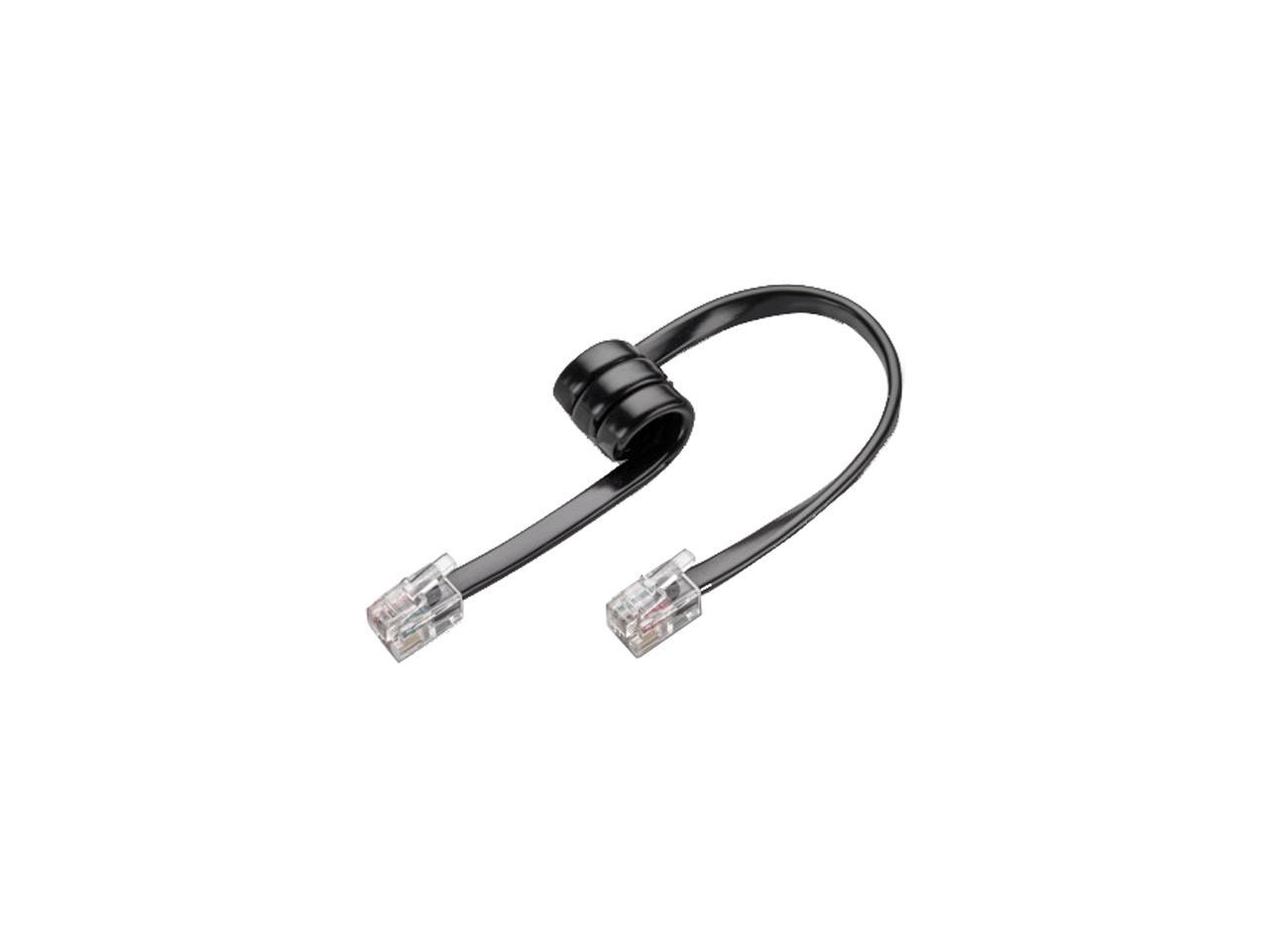 Plantronics 40974-01 Coiled Phone Cable RJ11 To RJ11 Cable for M12/M22 Amplifier To Phone