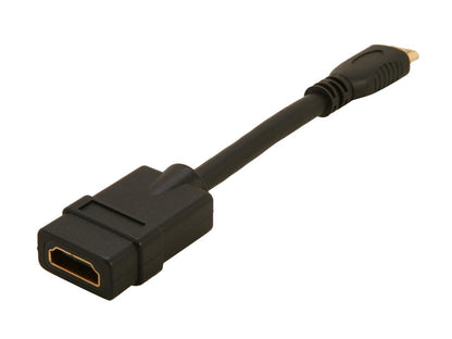 StarTech.com HDACFM5IN 5 in. Black Connector A: 1 - HDMI (19 pin) FemaleConnector B: 1 - Mini HDMI (19 pin) Male 5in High Speed HDMI Cable - HDMI to HDMI Mini- F/M