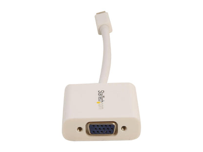 StarTech.com MDP2VGAW Mini DisplayPort to VGA Adapter - White - 1080p - Thunderbolt to VGA Monitor Adapter - Mini DP to VGA Converter