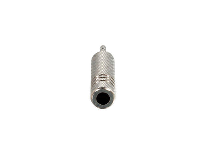C2G 40636 3.5mm Stereo Male to 6.3mm (1/4 Inch) Stereo Female Adapter, TAA Compliant, Silver