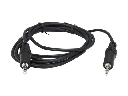 C2G 40413 3.5mm M/M Stereo Audio Cable, Aux Cable, Black (6 Feet, 1.82 Meters)