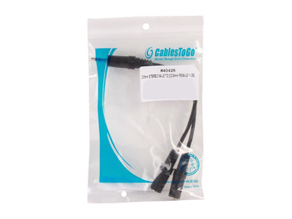 C2G 40426 Value Series One 3.5mm Stereo Male to Two 3.5mm Stereo Female Y-Cable (6 Inches)
