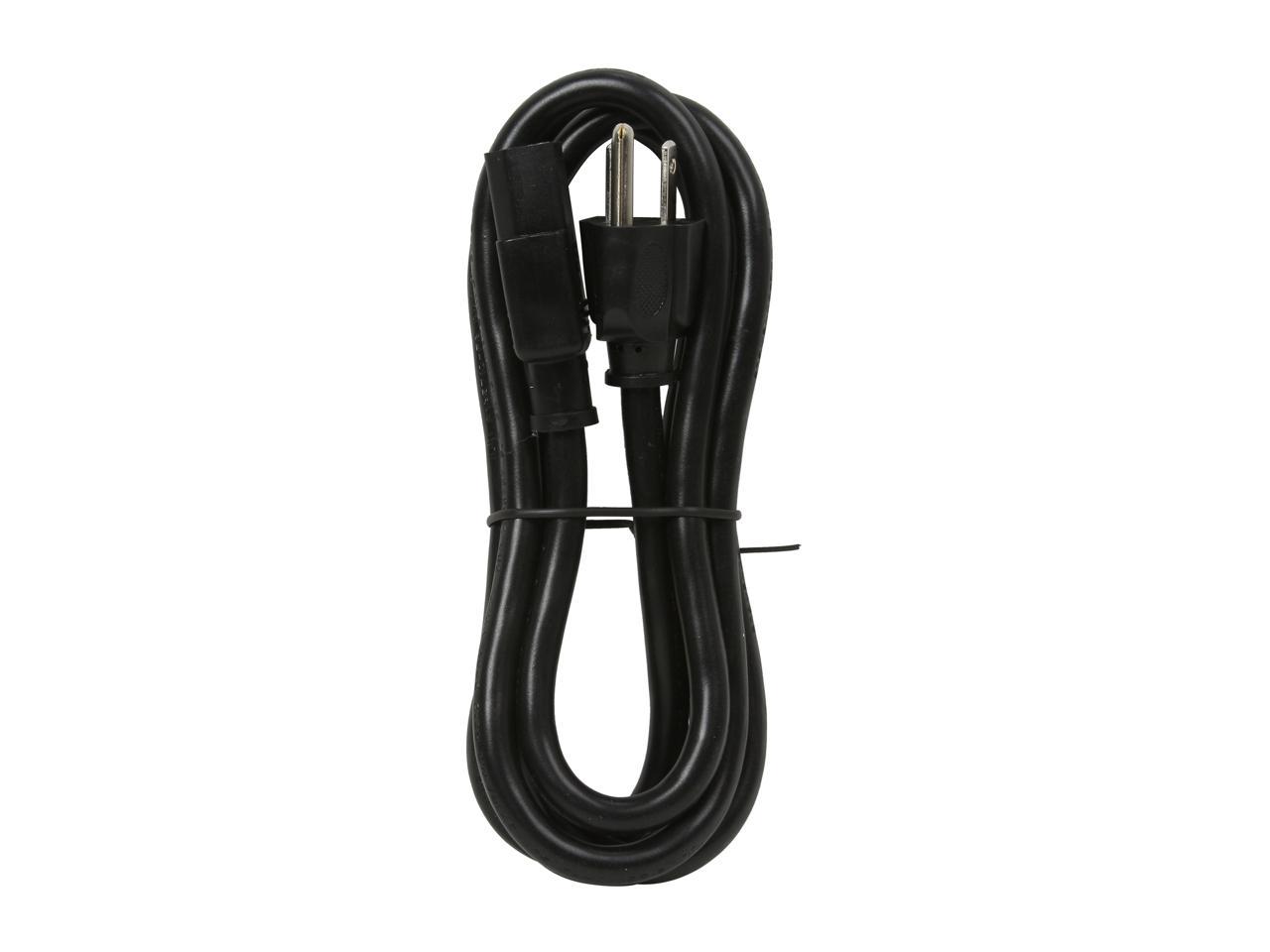 C2G 25545 16 AWG Universal Power Cord (NEMA 5-15P to IEC320C13) TAA Compliant, Black (6 Feet, 1.82 Meters)