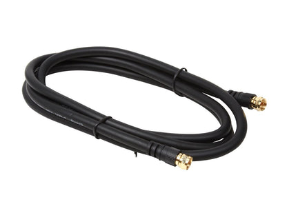 C2G 29132 Value Series F-Type RG6 Coaxial Video Cable, Black (6 Feet, 1.82 Meters)