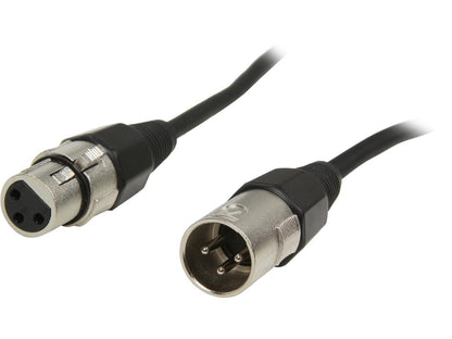 C2G 40059 Pro-Audio XLR Male to XLR Female Cable, Black (6 Feet, 1.82 Meters)