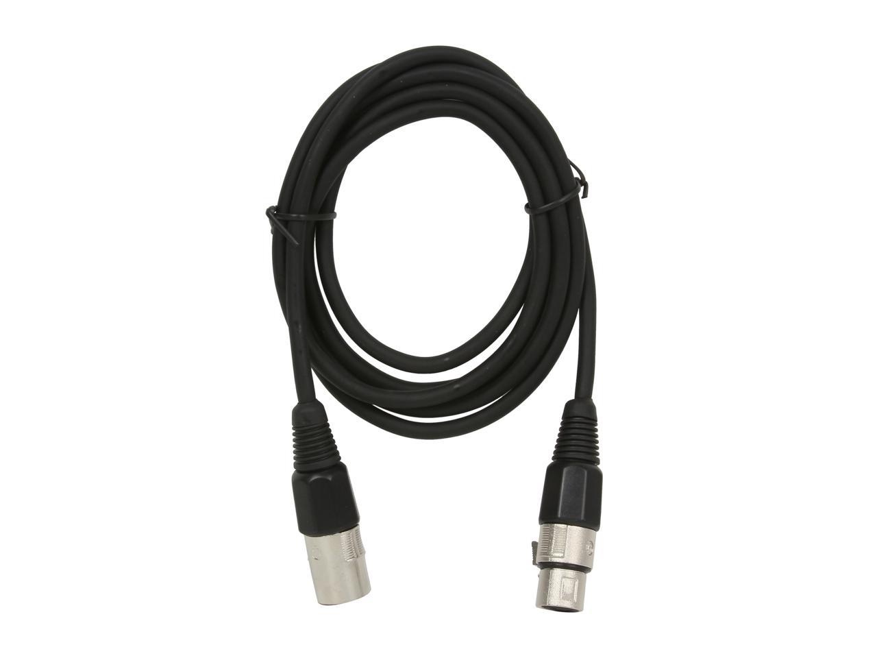 C2G 40059 Pro-Audio XLR Male to XLR Female Cable, Black (6 Feet, 1.82 Meters)
