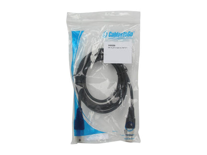 C2G 40059 Pro-Audio XLR Male to XLR Female Cable, Black (6 Feet, 1.82 Meters)