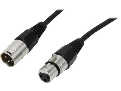 C2G 40058 Pro-Audio XLR Male to XLR Female Cable, Black (3 Feet, 0.91 Meters)