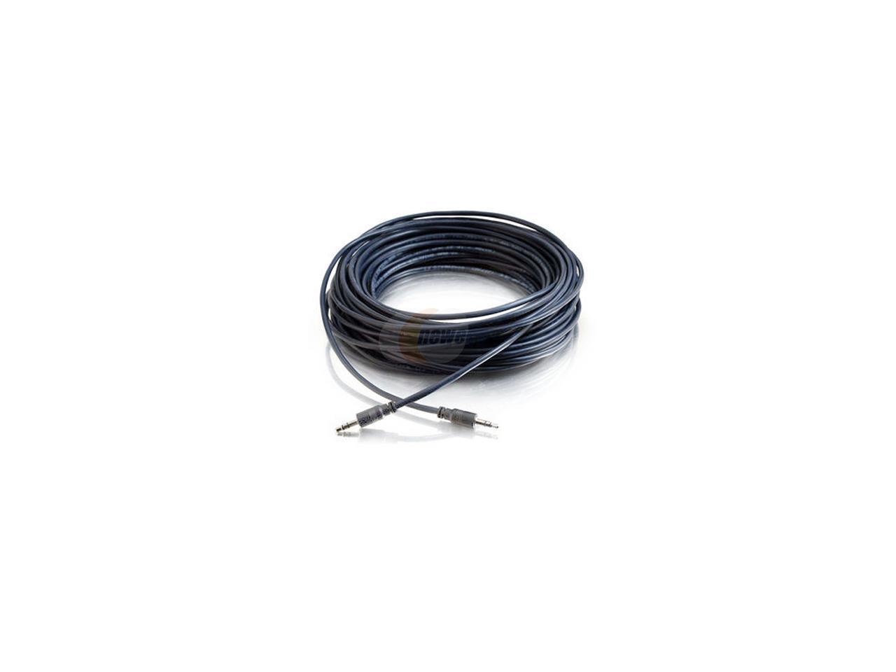 C2G 40517 3.5mm Stereo Audio Cable with Low Profile Connectors M/M, Plenum CMP-Rated (35 Feet, 10.66 Meters)