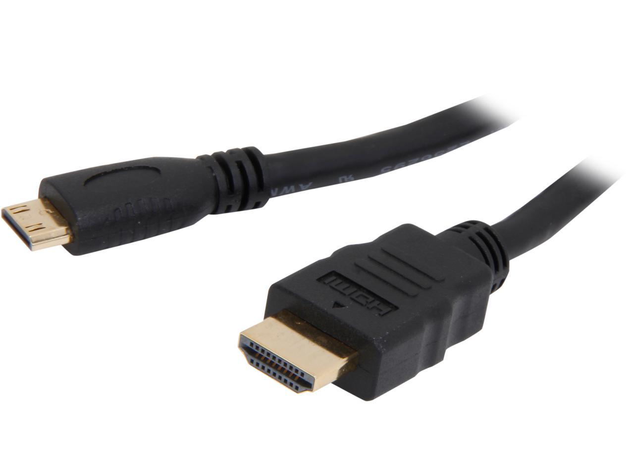StarTech.com HDMIACMM6 6 ft. Black HDMI to Mini HDMI HDMI to Mini HDMI Cable for Digital Video Male to Male