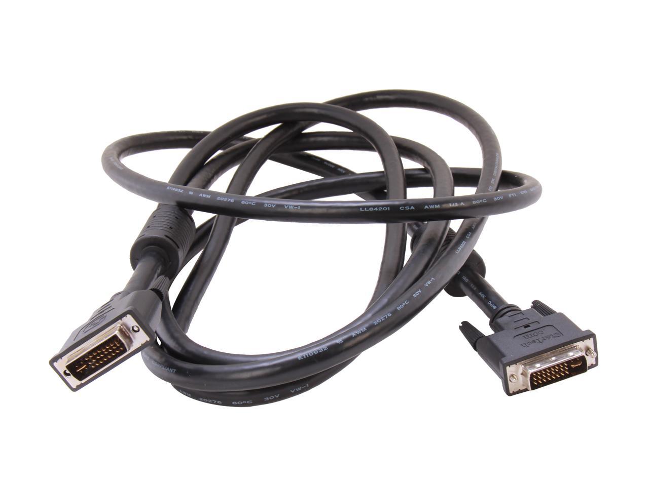 StarTech.com DVIIDMM10 Black Male to Male DVI-I Dual Link Digital Analog Monitor Cable