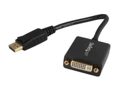 StarTech.com DP2DVI2 DisplayPort To DVI Adapter - Passive - 1080p - DP to DVI - Display Port to DVI-D Adapter