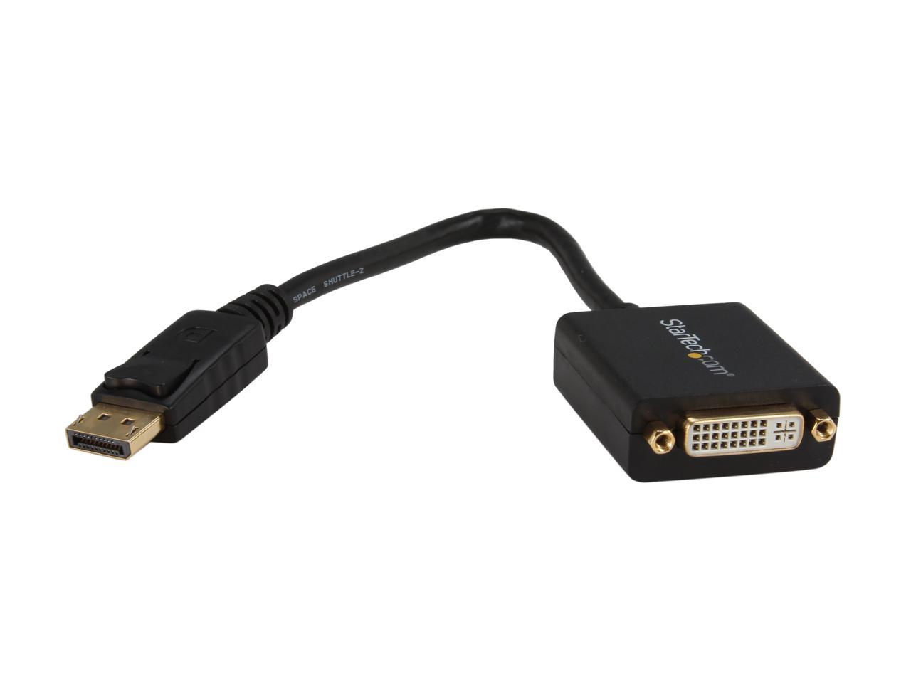 StarTech.com DP2DVI2 DisplayPort To DVI Adapter - Passive - 1080p - DP to DVI - Display Port to DVI-D Adapter