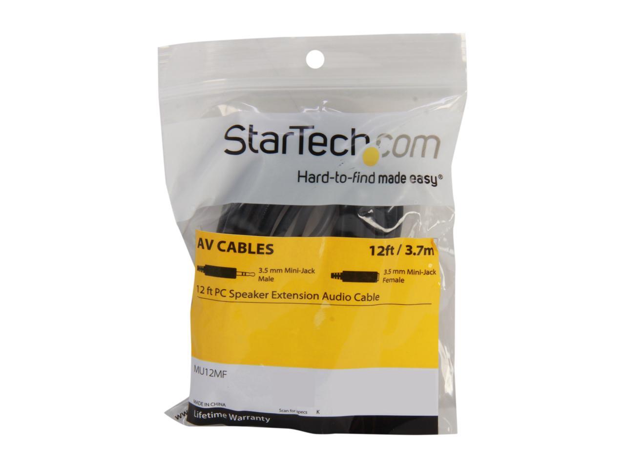 StarTech.com MU12MF 12 ft. PC Speaker Extension Audio Cable Male to Female