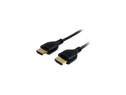StarTech.com HDMIMM6HSS 6 ft. Black Slim High Speed HDMI Cable with Ethernet Male to Male