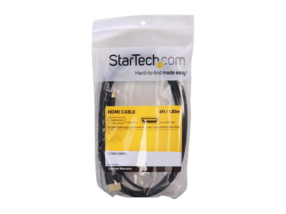 StarTech.com HDMIACMM6S 6 ft. Slim High Speed HDMI to Mini HDMI Cable with Ethernet