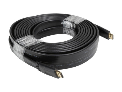 StarTech.com HDMIMM25FL 25 ft. Black Flat High Speed HDMI Cable with Ethernet Male to Male