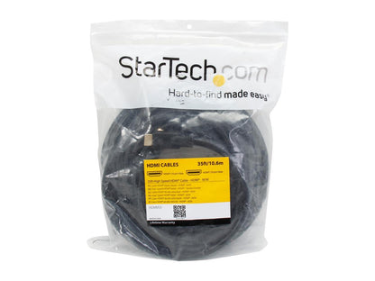 StarTech 35ft High Speed HDMI® Cable HDMM35 - Ultra HD 4k x 2k HDMI Cable - HDMI to HDMI M/M- 35ft HDMI 1.4 Cable - Audio/Video Gold-Plated