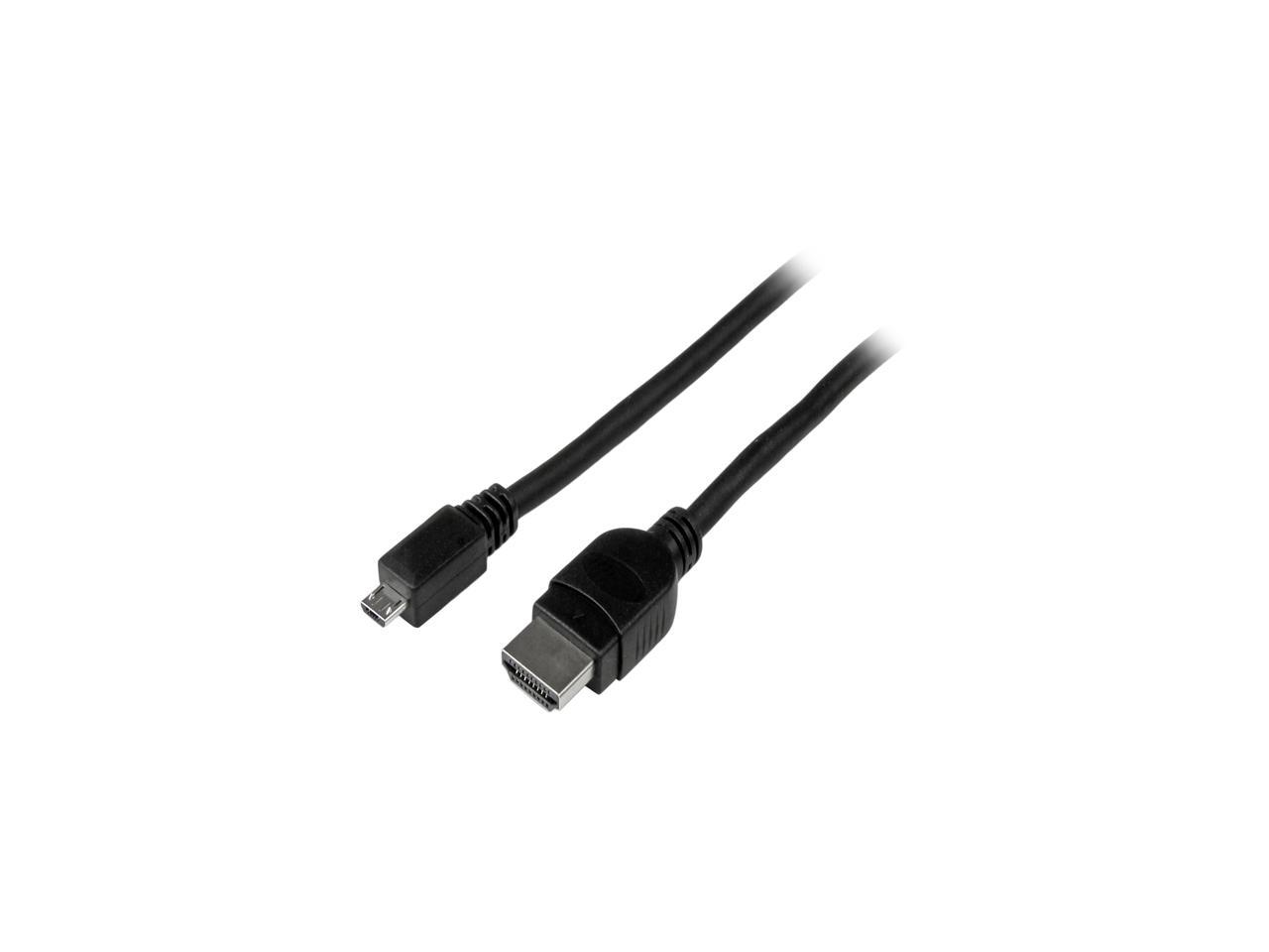 StarTech.com MHDPMM3M 9.8 ft. Black Connector A: 1 - HDMI (19 pin) MaleConnector B: 1 - USB Micro-B (5 pin) Male Passive Micro USB to HDMI MHL Cable Male to Male