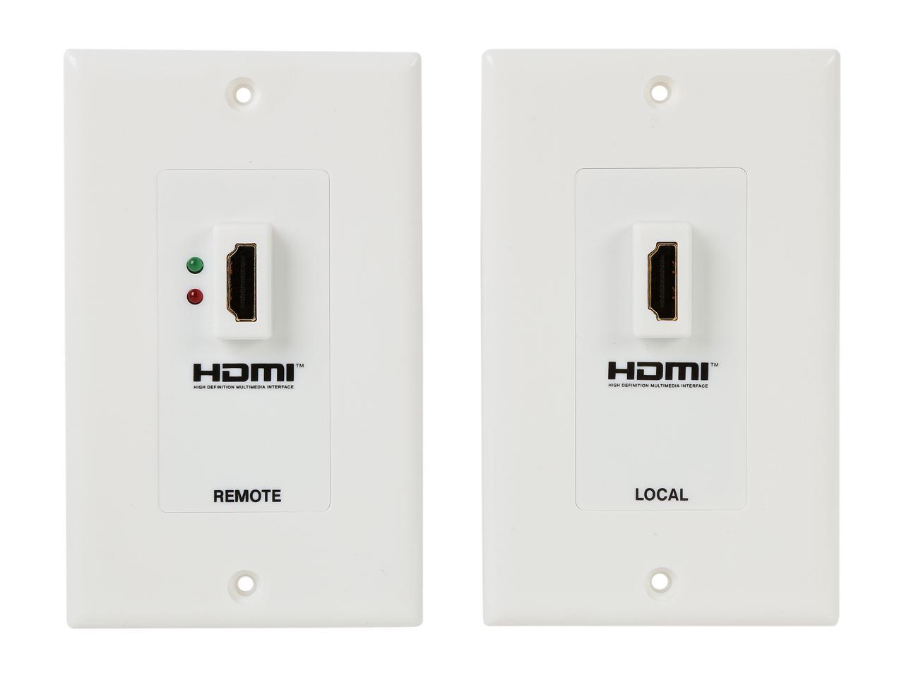 Tripp Lite HDMI over Dual Cat5 / Cat6 Extender Wall Plate Kit, Transmitter & Receiver, 1080P (P167-000)