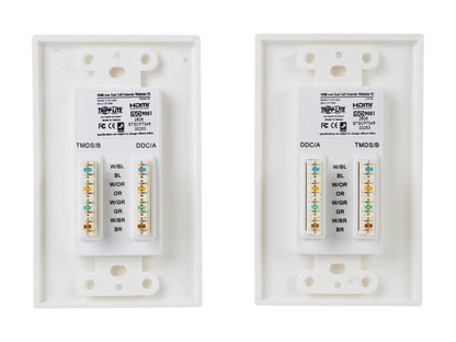 Tripp Lite HDMI over Dual Cat5 / Cat6 Extender Wall Plate Kit, Transmitter & Receiver, 1080P (P167-000)