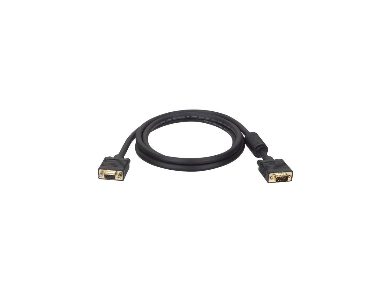 Tripp Lite VGA Coax High-Resolution Monitor Extension Cable with RGB Coax (HD15 M/F), 2048 x 1536 1080p, 10 ft. (P500-010)