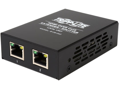 Tripp Lite 2-Port HDMI over Cat5 / Cat6 Extender Splitter, Transmitter for Video and Audio, 1080p at 60 Hz (B126-002)