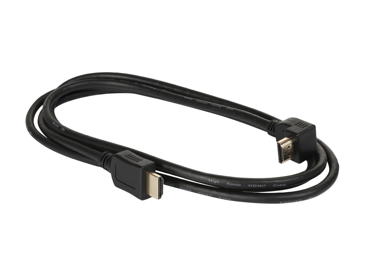 Tripp Lite High Speed HDMI Cable with 1 Right Angle Connector, Ultra HD 4K x 2K, Digital Video with Audio (M/M), 6-ft. (P568-006-RA)