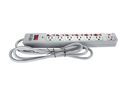 Tripp Lite 7-Outlet Surge Protector Power Strip, 6 Feet Cord, 1080 Joules, Individually-Controlled Outlets (TLP76MSG)