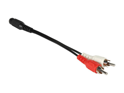Tripp Lite P316-06N 6" 3.5mm Mini Stereo to Two RCA Audio Y Splitter Adapter Cable (3.5mm F to 2x RCA M) Female to Male