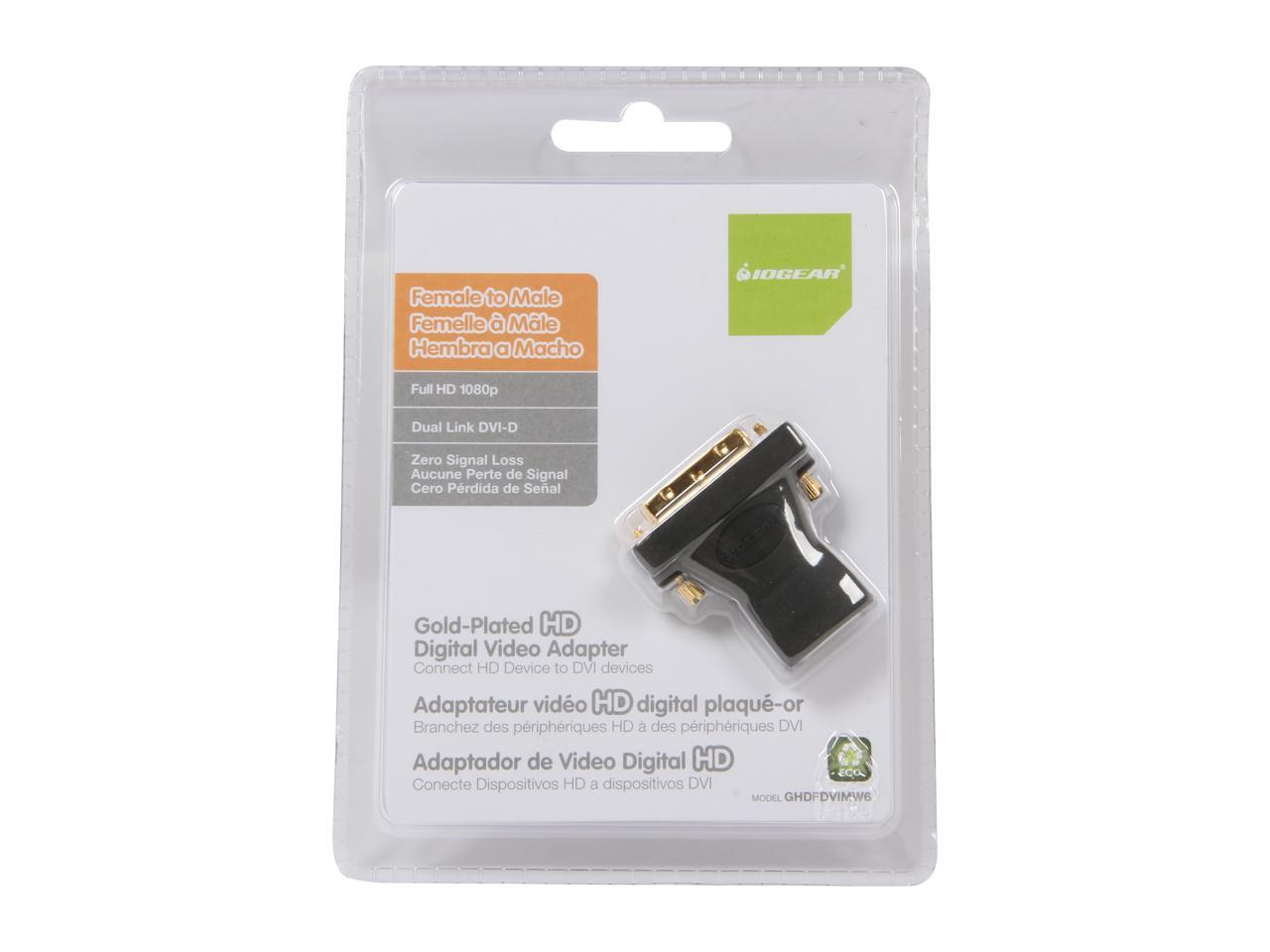 IOGEAR GHDFDVIMW6 DVI Male to HD Female Adapter