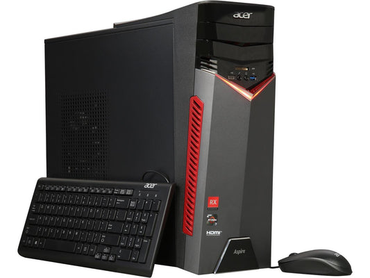Acer Desktop Computer Aspire GX-281-UR13 Ryzen 7 1700X (3.40 GHz) 16 GB DDR4 1 TB HDD 256 GB SSD AMD Radeon RX 480 Windows 10 Home 64-Bit