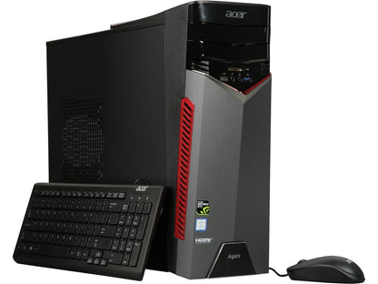 Acer Desktop Computer Aspire GX-785-UR1C Intel Core i5 7th Gen 7400 (3.00 GHz) 8 GB DDR4 256 GB SSD NVIDIA GeForce GTX 1060 Windows 10 Home 64-bit