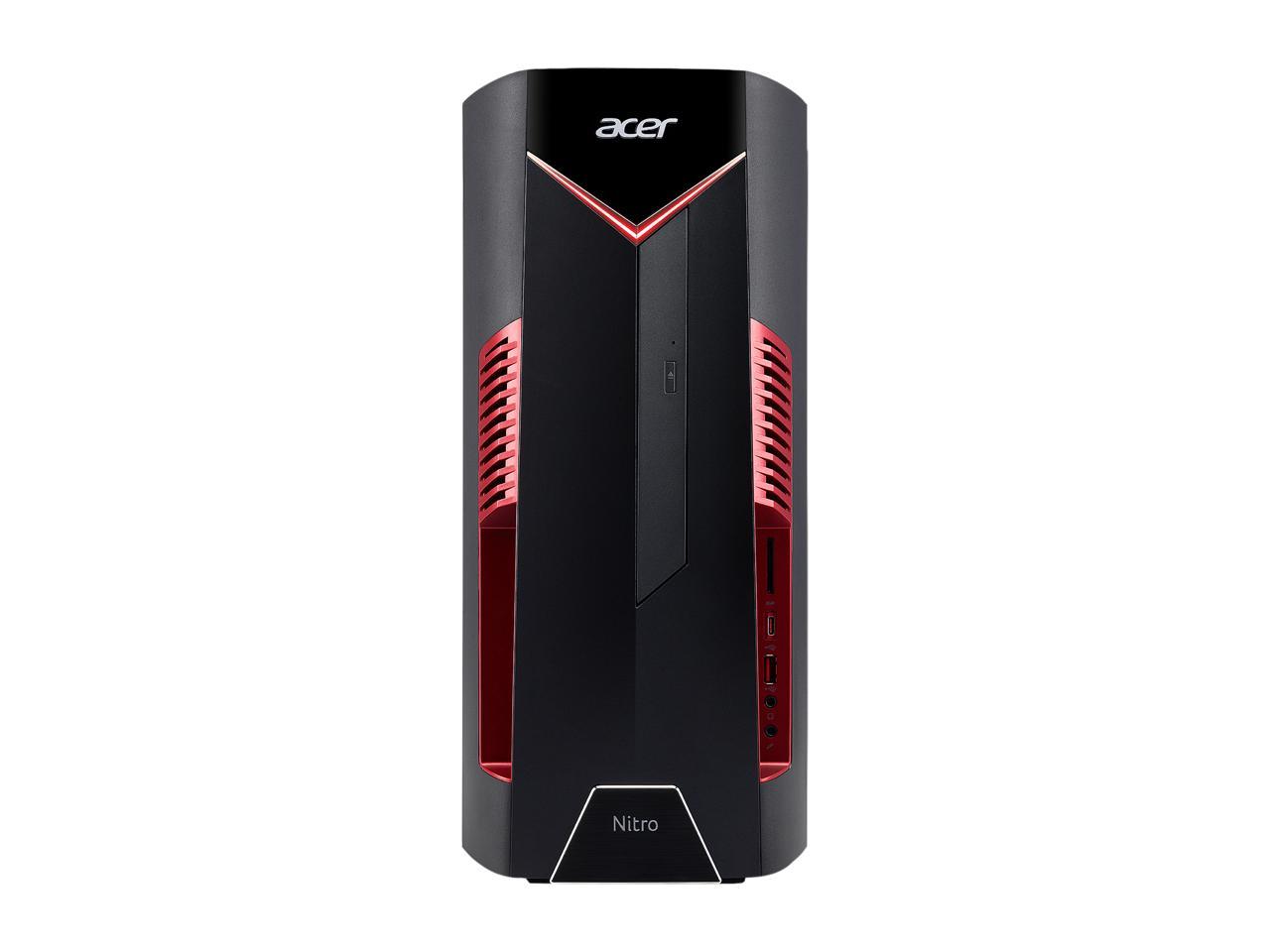 Acer Gaming Desktop Nitro 50 N50-600-UR15 Intel Core i5 8th Gen 8400 (2.80 GHz) 8 GB DDR4 1 TB HDD 16 GB Optane Memory AMD Radeon RX 580 Windows 10 Home 64-bit