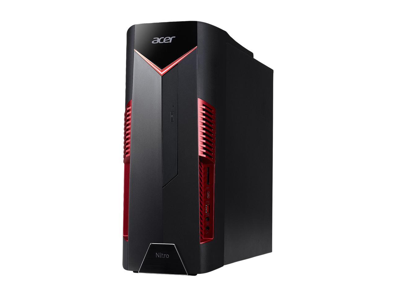 Acer Gaming Desktop Nitro 50 N50-600-UR15 Intel Core i5 8th Gen 8400 (2.80 GHz) 8 GB DDR4 1 TB HDD 16 GB Optane Memory AMD Radeon RX 580 Windows 10 Home 64-bit