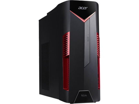 Acer Gaming Desktop Nitro 50 N50-600-UR15 Intel Core i5 8th Gen 8400 (2.80 GHz) 8 GB DDR4 1 TB HDD 16 GB Optane Memory AMD Radeon RX 580 Windows 10 Home 64-bit