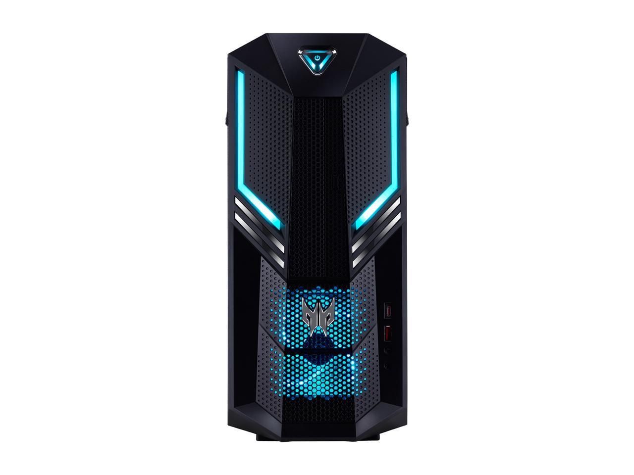 Acer Gaming Desktop Predator PO3-600-UR20 Intel Core i7 9th Gen 9700K (3.60 GHz) 16 GB DDR4 1 TB HDD 256 GB SSD NVIDIA GeForce RTX 2080 Windows 10 Home 64-bit