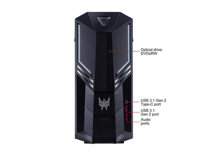 Acer Predator Orion 3000 - Intel Core i5-9400F - 12 GB DDR4 - 512 GB SSD - GeForce GTX 1660 Ti - Windows 10 Home - Gaming Desktop (PO3-600-UR1D)