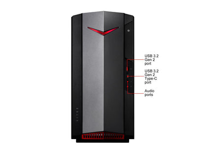 Acer Nitro 50 - Intel Core i5-10400F - 8 GB DDR4 - 512 GB SSD - GeForce GTX 1650 - Windows 10 Home - Gaming Desktop (N50-610-UR14)