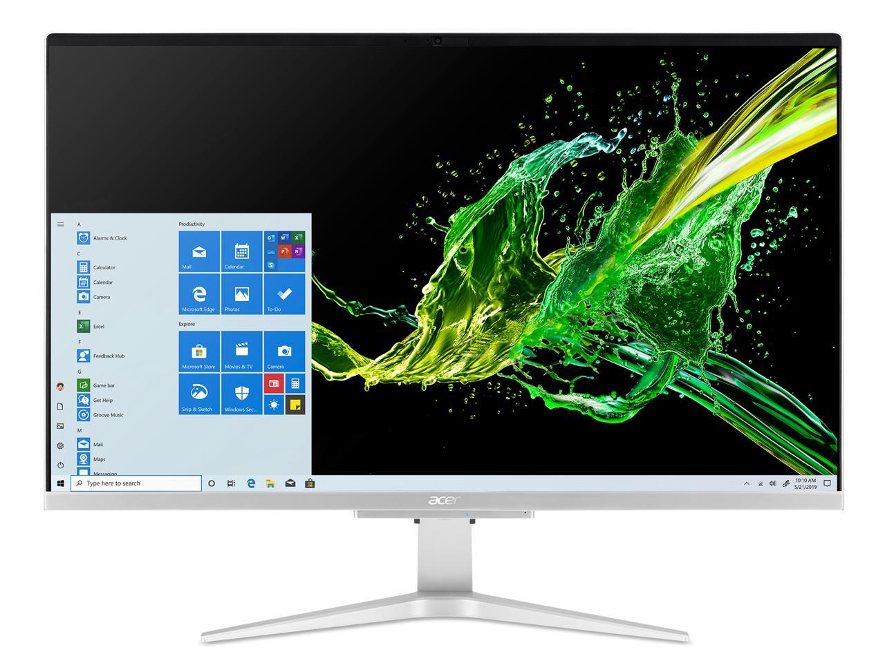 Acer All-in-One Computer Aspire C27-962-UR12 Intel Core i5 10th Gen 1035G1 (1.00 GHz) 8 GB DDR4 512 GB SSD 27" Windows 10 Home 64-bit