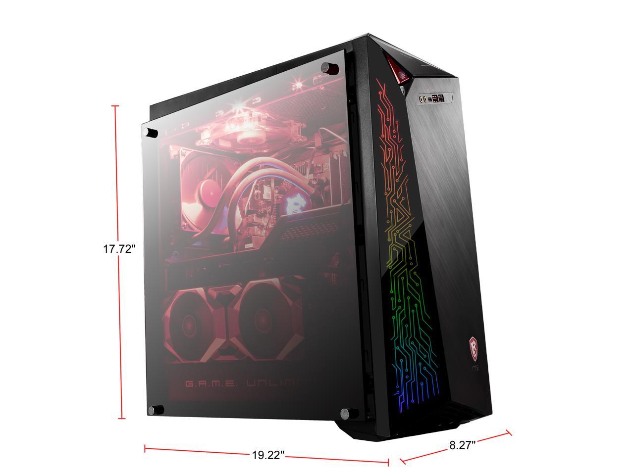 MSI Gaming Desktop Infinite X Plus 9SF-271US Intel Core i7 9th Gen 9700K (3.60 GHz) 16 GB DDR4 2 TB HDD 256 GB SSD NVIDIA GeForce RTX 2080 Ti Windows 10 Pro 64-bit