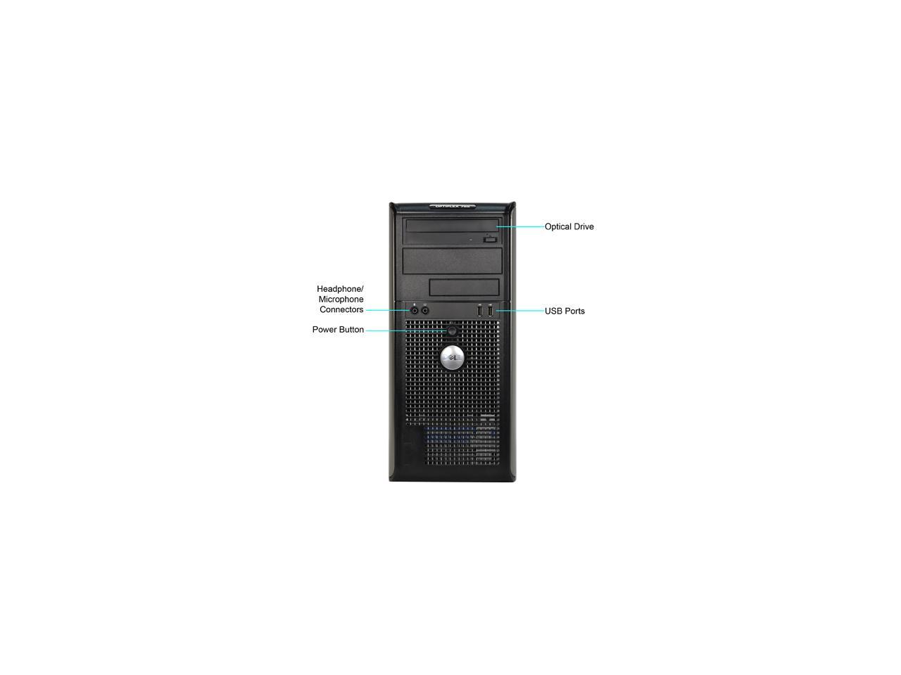 Dell Optiplex 755 A Grade Desktop PC with Intel Core 2 Duo 2.66GHz, 4GB RAM, 1TB HDD, DVDRW, Windows 7 Professional 64 Bit, Microsoft Authorized Recertified Desktop PC w/1 Year Warranty
