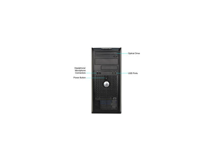 Dell Optiplex 755 A Grade Desktop PC with Intel Core 2 Duo 2.66GHz, 4GB RAM, 1TB HDD, DVDRW, Windows 7 Professional 64 Bit, Microsoft Authorized Recertified Desktop PC w/1 Year Warranty