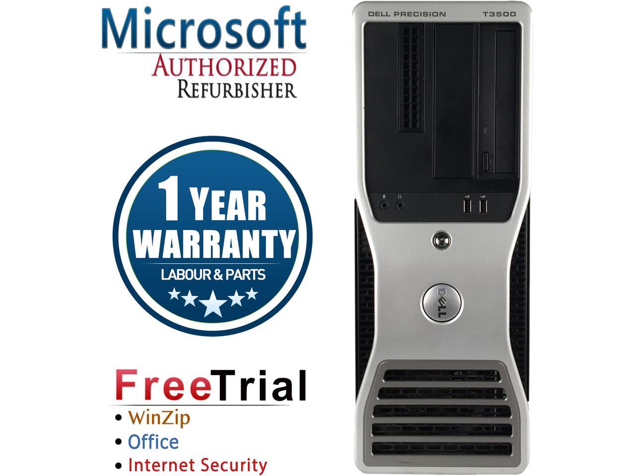 DELL Desktop Computer Precision T3500 Intel Xeon W3503 (2.40 GHz) 12 GB DDR3 1 TB HDD NVIDIA Quadro FX3500 Windows 7 Professional 64-bit